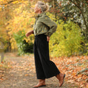 Jupe culotte Margot - velours côtelé noir - Quintessence