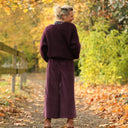 Jupe culotte Margot - velours côtelé prune - Quintessence