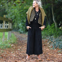 Jupe culotte Margot velours côtelé stretch noir - Quintessence