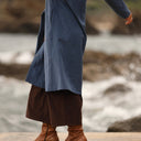 Jupe culotte Margot - velours milleraies Chocolat - Quintessence