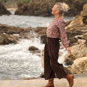 Jupe culotte Margot - velours milleraies Chocolat - Quintessence