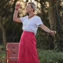Jupe longue Maya Lin fuchsia | Quintessence