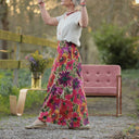 Jupe longue Maya Satin de coton Toscane | Quintessence