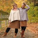 Jupe Maya - velours côtelé camel - Quintessence