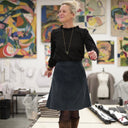 Jupe Maya - velours côtelé colvert - Quintessence