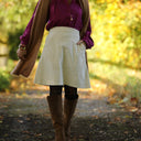 Jupe Maya - velours côtelé ivoire - Quintessence