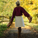 Jupe Maya - velours côtelé ivoire - Quintessence