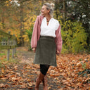 Jupe Maya - velours côtelé kaki - Quintessence