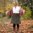 Jupe Maya - velours côtelé kaki - Quintessence