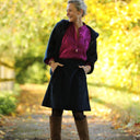 Jupe Maya - velours côtelé marine - Quintessence