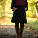 Jupe Maya - velours côtelé marine - Quintessence