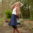 Jupe portefeuille Marie midi - Jean de coton brut - Quintessence