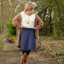 Jupe portefeuille Marie midi - Jean de coton brut - Quintessence