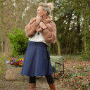 Jupe portefeuille Marie midi - Jean de coton brut - Quintessence