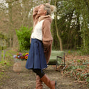 Jupe portefeuille Marie midi - Jean de coton brut - Quintessence