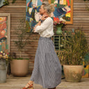 Jupe Sarah - coton vichy noir/blanc - Quintessence