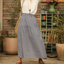 Jupe Sarah - coton vichy noir/blanc - Quintessence