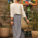 Jupe Sarah - coton vichy noir/blanc - Quintessence