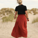 Jupe Sarah - double gaze de coton terre de sienne - Quintessence