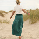 Jupe Sarah - double gaze de coton vert printemps - Quintessence