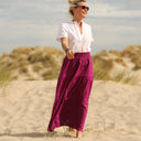 Jupe Sarah - lin bougainvillier - Quintessence