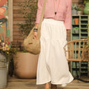 Jupe Sarah - triple gaze de coton blanche - Quintessence