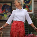 Jupe Sarah - viscose rouge mystérieux - Quintessence