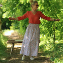Jupe Tao — Coton jardin corail - Quintessence