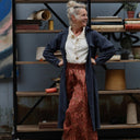 Jupe Tao — Satin de coton écorce moka - Quintessence