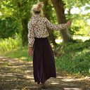 Jupe Tao — Velours côtelé prune - Quintessence