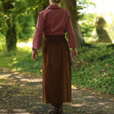 Jupe Tao — Velours milleraies chamois - Quintessence