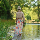 Jupe Tao — Viscose imprimée Jardin d’aquarelle - Quintessence