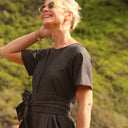 La combi India en jean de coton noir - Quintessence