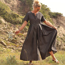 La combi India en jean de coton noir - Quintessence