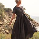 La combi India en jean de coton noir - Quintessence