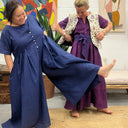 La combi India en jean de coton noir - Quintessence