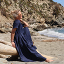 La combi India en lin bleu indigo - Quintessence