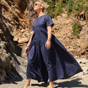 La combi India en lin bleu indigo - Quintessence