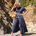 La combi India en lin bleu indigo - Quintessence