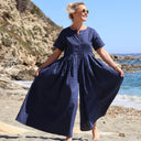La combi India en lin bleu indigo - Quintessence