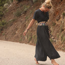 La combi India en sergé de viscose noir - Quintessence