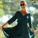 La combi India manches 3/4 en viscose canard - Quintessence