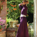 La combi India manches 3/4 en viscose lilas - Quintessence