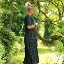 La combi India manches courtes en coton lavé Herbier romantique - Quintessence