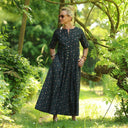 La combi India manches courtes en coton lavé Herbier romantique - Quintessence