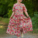 La combi India manches courtes en coton lavé Jardin secret - Quintessence