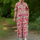 La combi India manches courtes en coton lavé Jardin secret - Quintessence