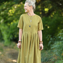La combi India manches courtes en coton/viscose Kiwi - Quintessence