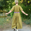 La combi India manches courtes en coton/viscose Kiwi - Quintessence