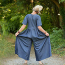 La combi India manches courtes en jean léger bleu - Quintessence